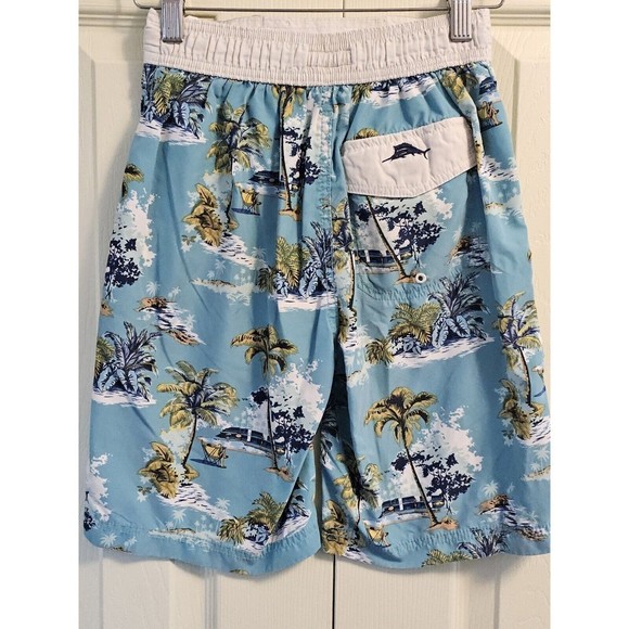 Tommy Bahama Youth Boys Swim Trunks Size Large Swim Suit Palm Trees - Picture 2 of 9
